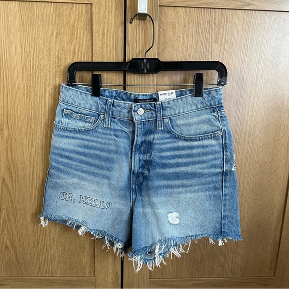 Lucky Brand High Rise Cut Off Jean Shorts BNWT - Picture 2 of 11